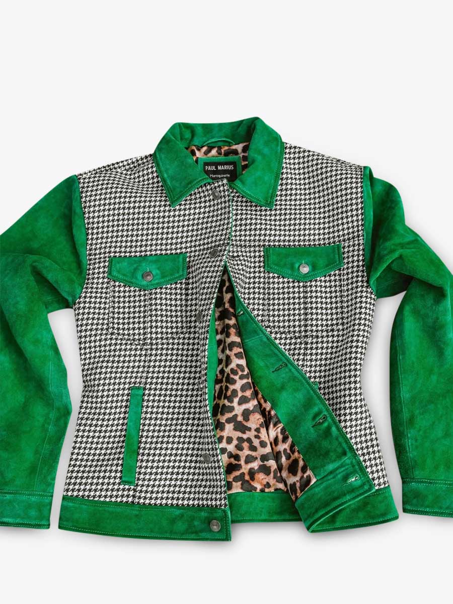 photo-vue-de-cote-veste-cuir-nubuck-homme-vert-lenumero-1-vert-acide-paul-marius-blouson-hs-gr-s