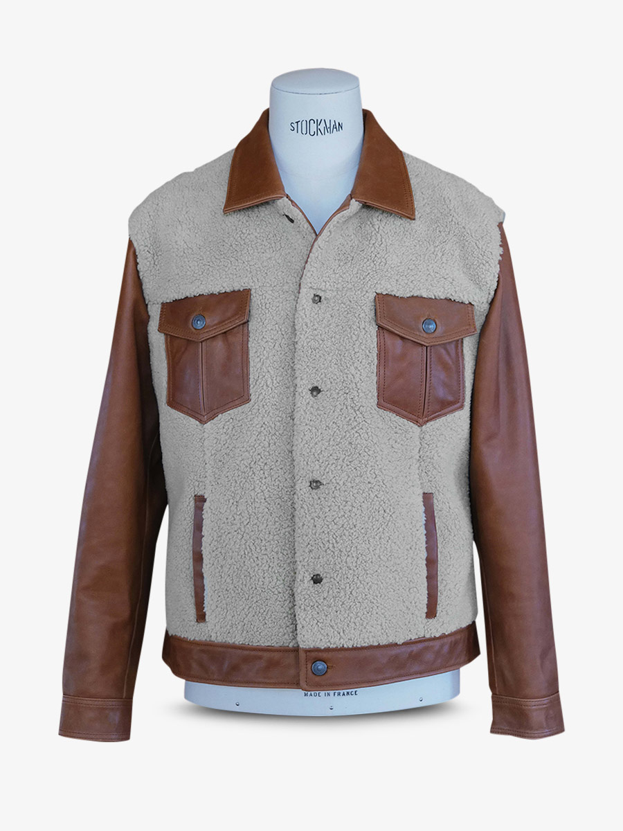 photo-vue-de-cote-veste-cuir-nubuck-homme-marron-lenumero-1-naturel-huile-paul-marius-blouson-sh-w-ol-s