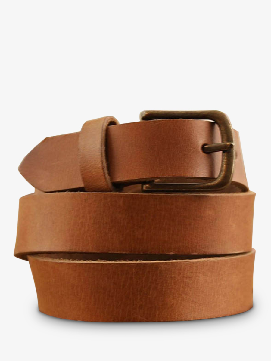 LaCeinture a Boucle Naturel ceinture en cuir pour homme et femme Marron PAUL MARIUS