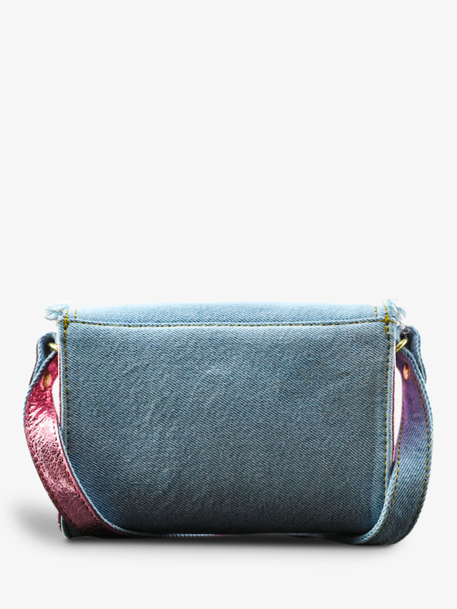 L'Indispensable Denim - sac porté épaule en cuir et jean femme