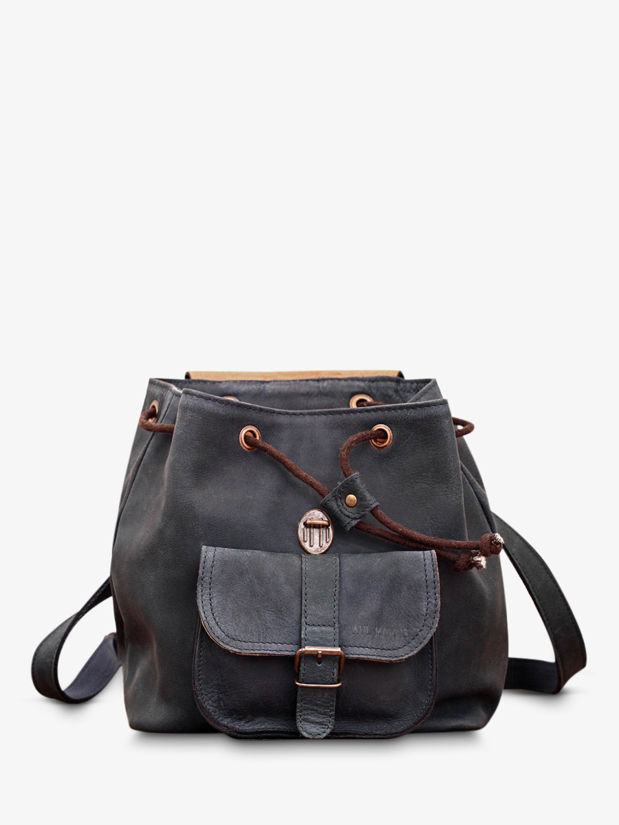 Sac cuir bleu petrole sales