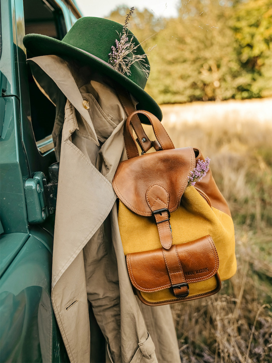 LeBaroudeur Pampa Naturel Miel sac a dos cuir femme Marron PAUL MARIUS
