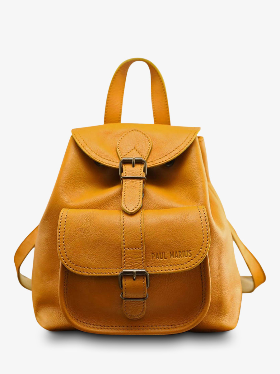 LeBaroudeur Safran - sac a dos cuir femme Jaune