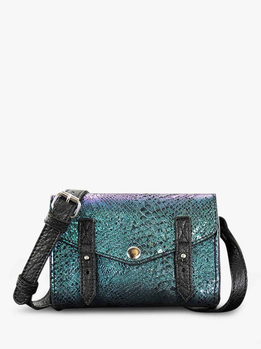 photo-vue-de-face-sac-bandouliere-cuir-femme-bleu-vert-le-mini-indispensable-boreal-paul-marius-w08s-msp