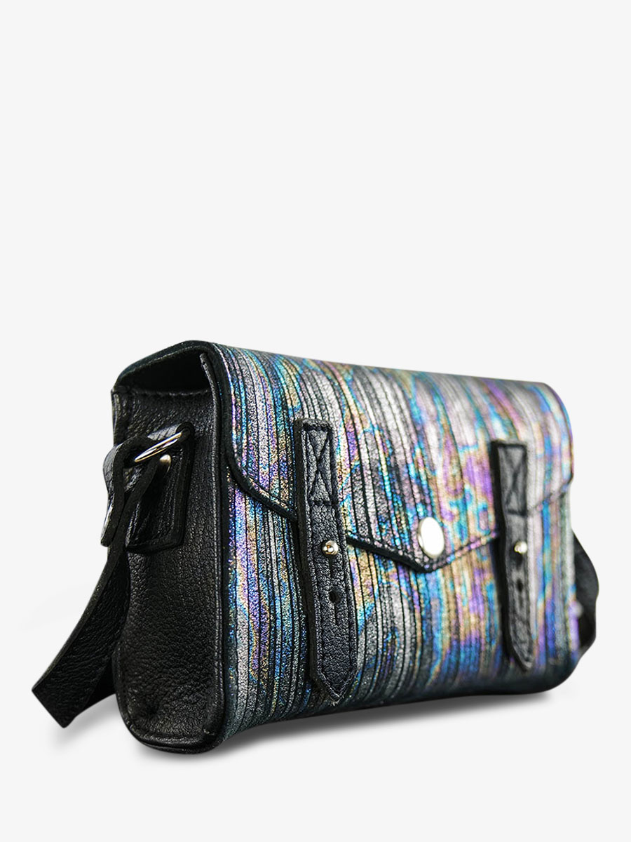 photo-vue-de-cote-sac-bandouliere-cuir-femme-multicolore-le-mini-indispensable-holographique-paul-marius-w08s-prp