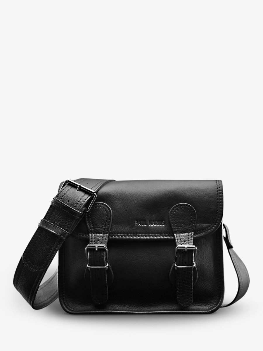 photo-vue-de-face-sac-bandouliere-cuir-femme-noir-lasacoche-s-noir-paul-marius-m02s10-b