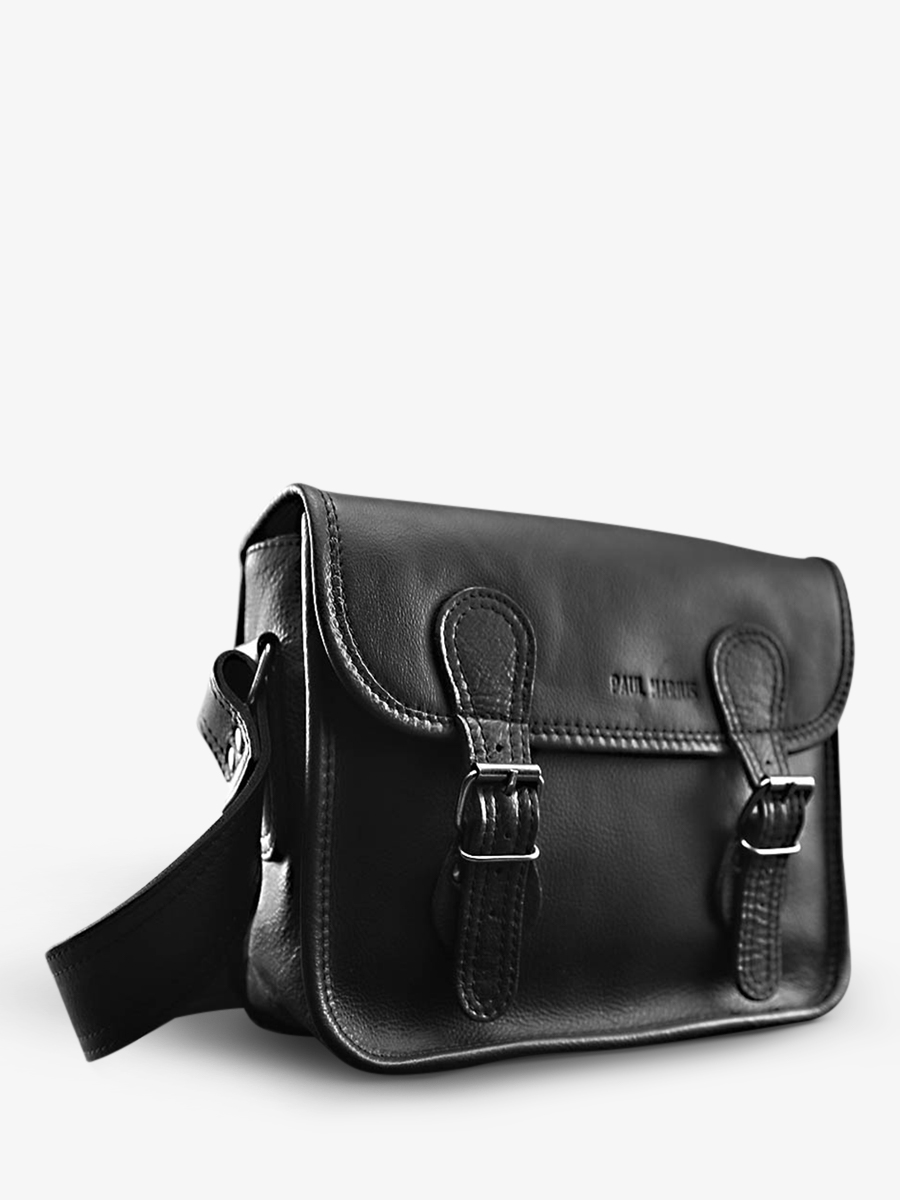 LaBesace Noir - sac bandoulière cuir noir femme