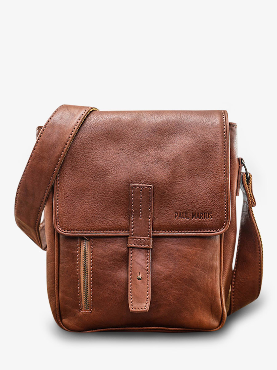 Sacoche homme en cuir marron — Maison Rottier