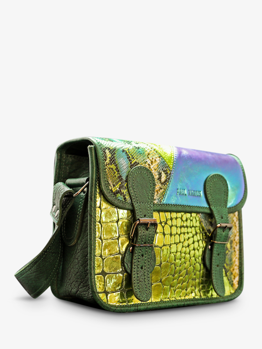 photo-vue-de-cote-sac-bandouliere-cuir-femme-multicolore-lasacoche-s-chimere-dragon-paul-marius-m02s10-ch-gr