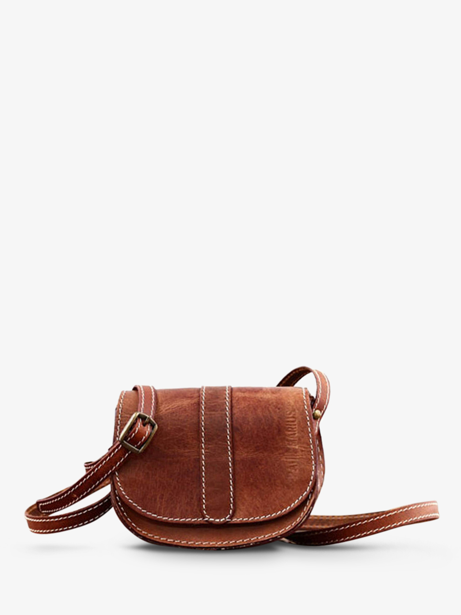 MonMignon Naturel mini sac bandouliere cuir fille Marron PAUL MARIUS