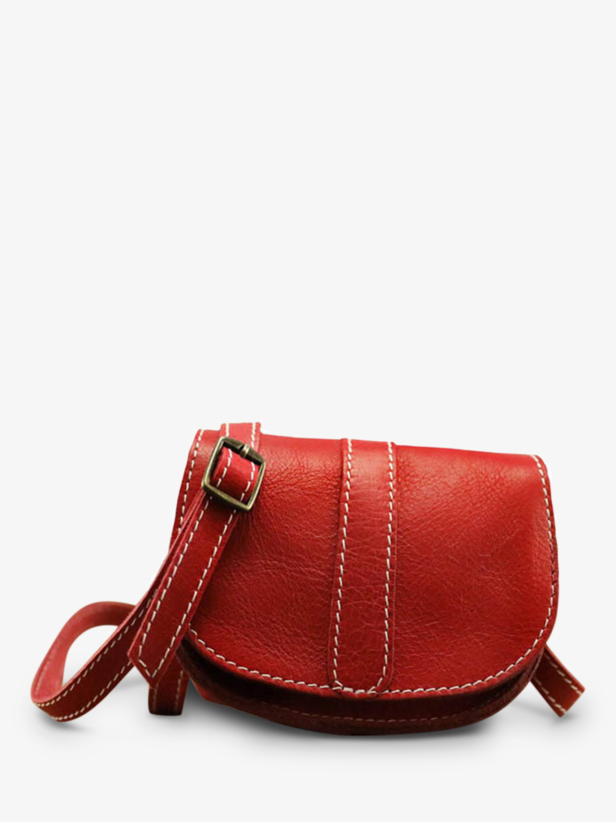 photo-vue-de-face-mini-sac-bandouliere-cuir-fille-rouge-monmignon-rouge-paul-marius-m42-r