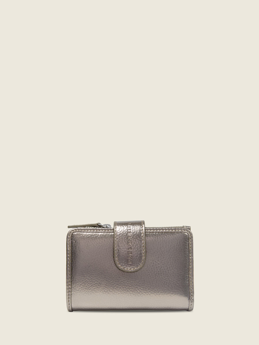Portefeuille argenté Valentine - Acier vue face