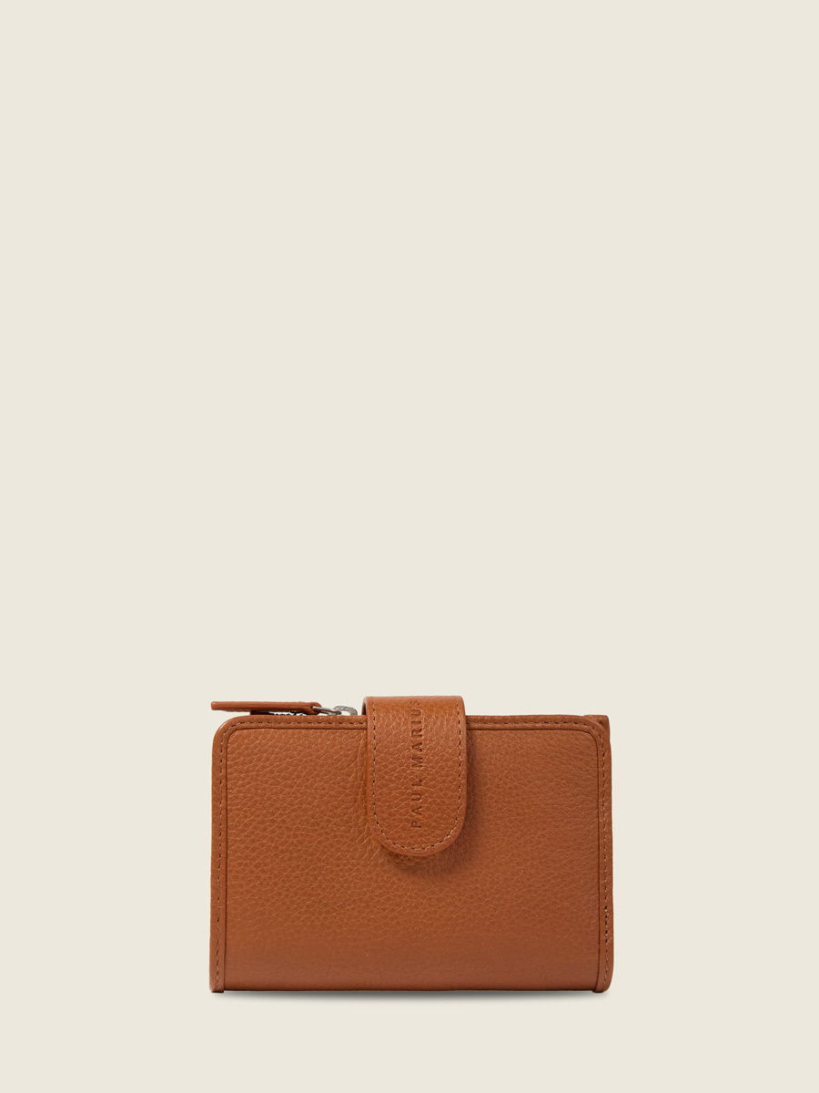 Portefeuille marron Valentine - Naturel vue face