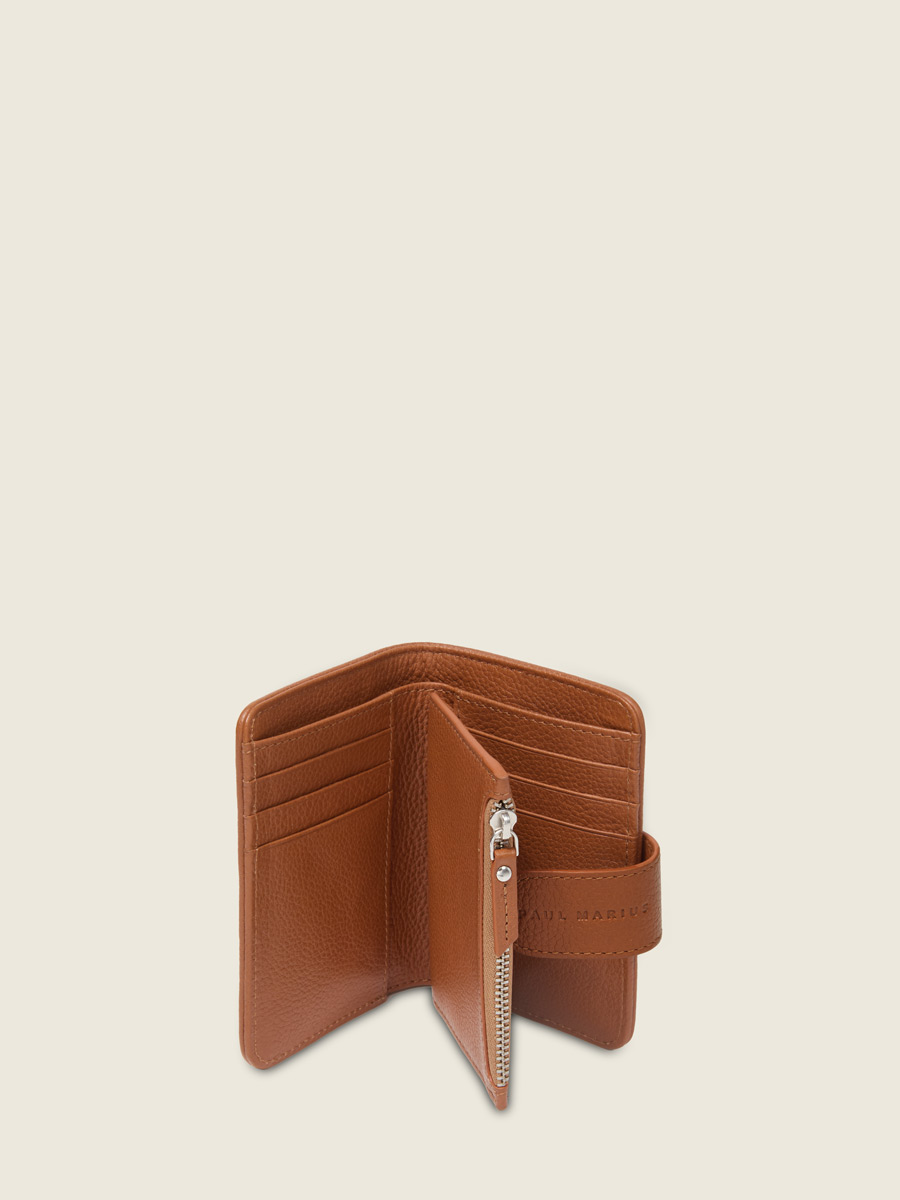 Portefeuille marron Valentine - Naturel vue portee