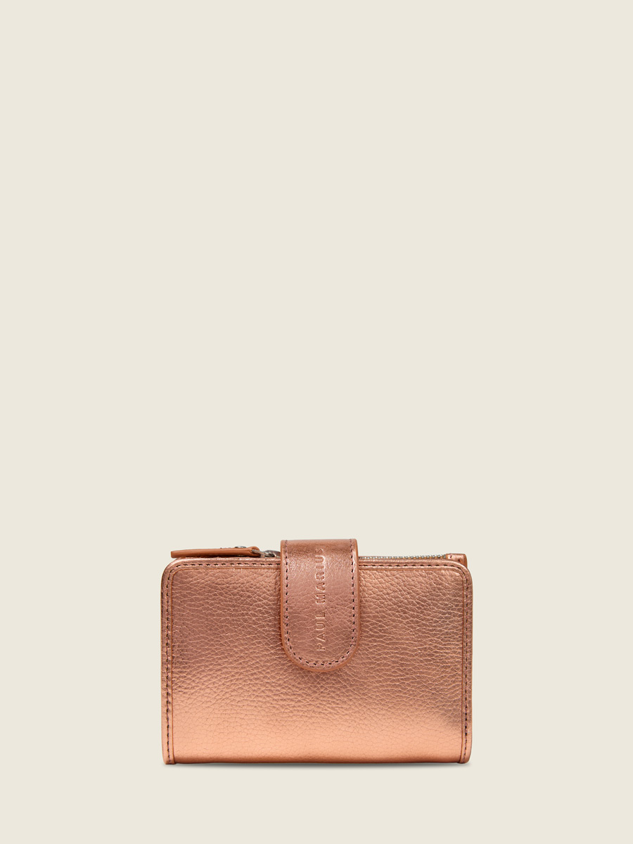 Portefeuille or rose Valentine Or Rose vue face