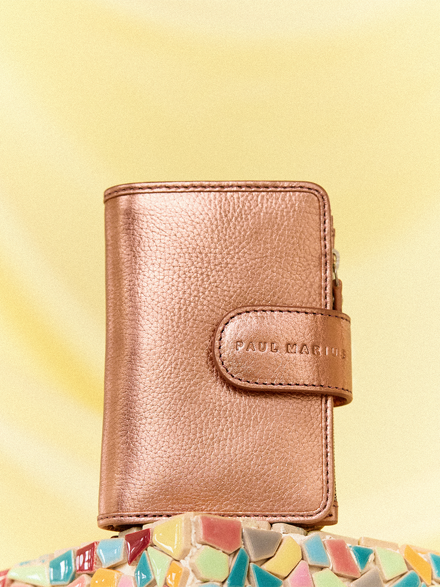 Portefeuille Valentine Or Rose vue interieure