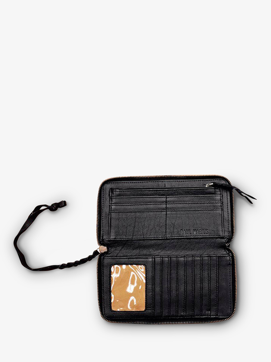 LePortefeuille Charlotte Noir portefeuille cuir femme Noir PAUL MARIUS
