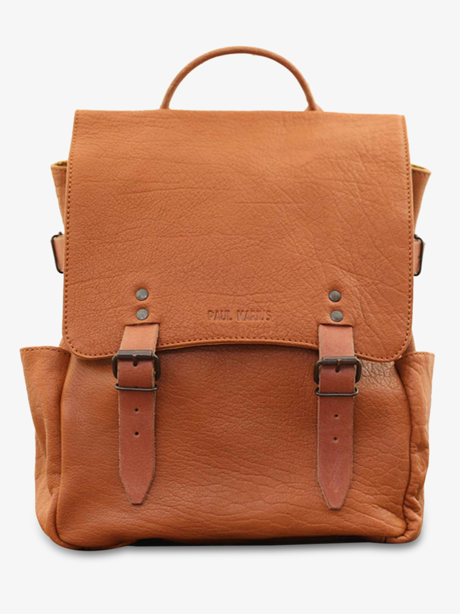 photo-vue-de-face-sac-a-dos-en-cuir-beige-laudacieux-sable-paul-marius-w14-n