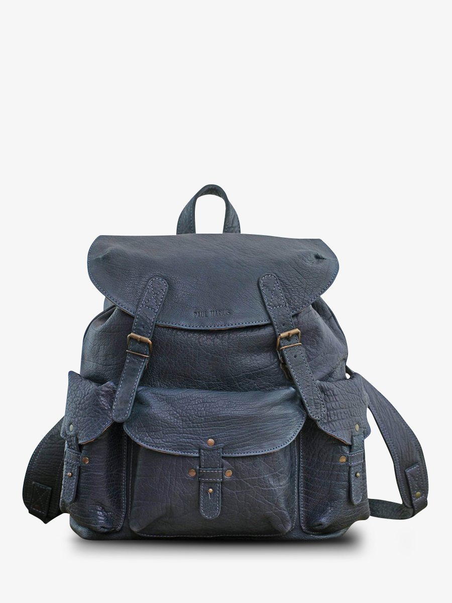 photo-vue-de-face-sac-a-dos-en-cuir-bleu-lemeridien-bleu-encre-paul-marius-m38-db