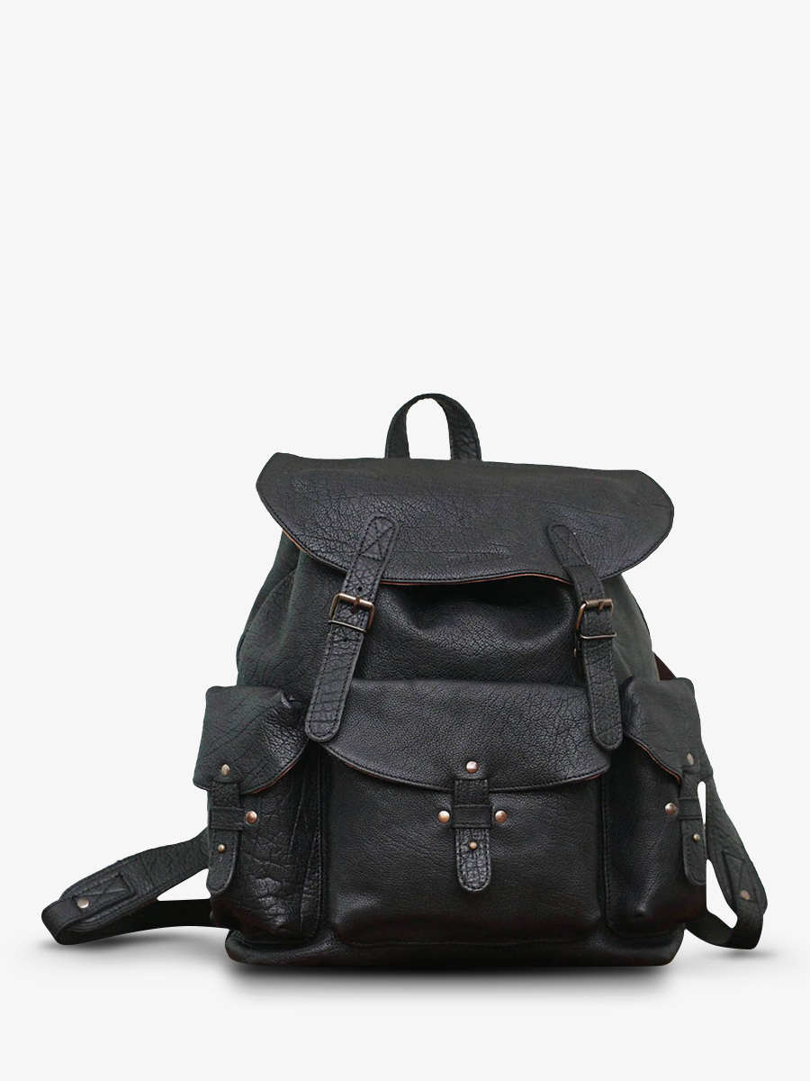 photo-vue-de-face-sac-a-dos-en-cuir-noir-lemeridien-noir-paul-marius-m38-b