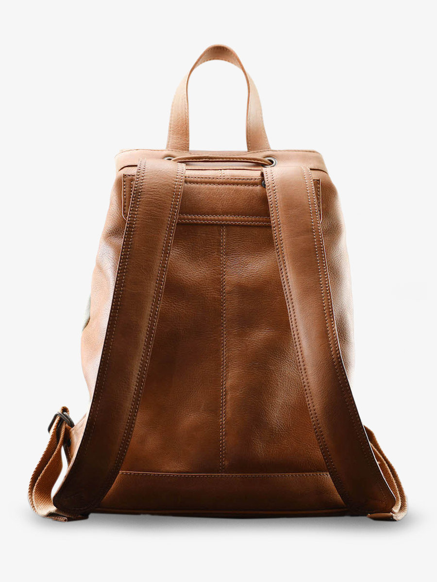LeChampetre Pampa Naturel Craie sac a dos en cuir Marron Beige PAUL MARIUS