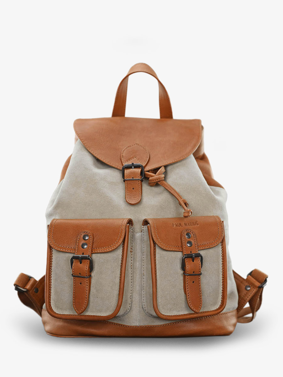 Sac a dos cuir beige deals