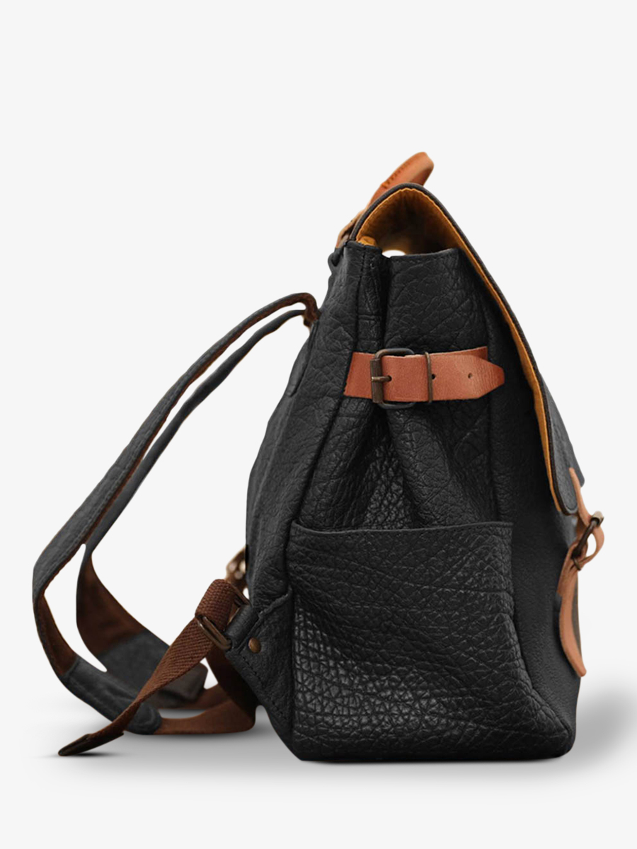 photo-vue-de-cote-sac-a-dos-en-cuir-noir-laudacieux-noir-paul-marius-w14-b