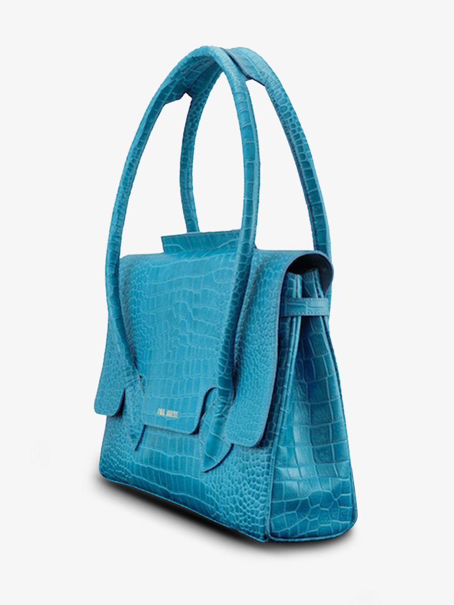 photo-vue-de-cote-sac-a-main-cuir-femme-bleu-colette-m-alligator-cocktail-topaze-paul-marius-w28m-a-blu