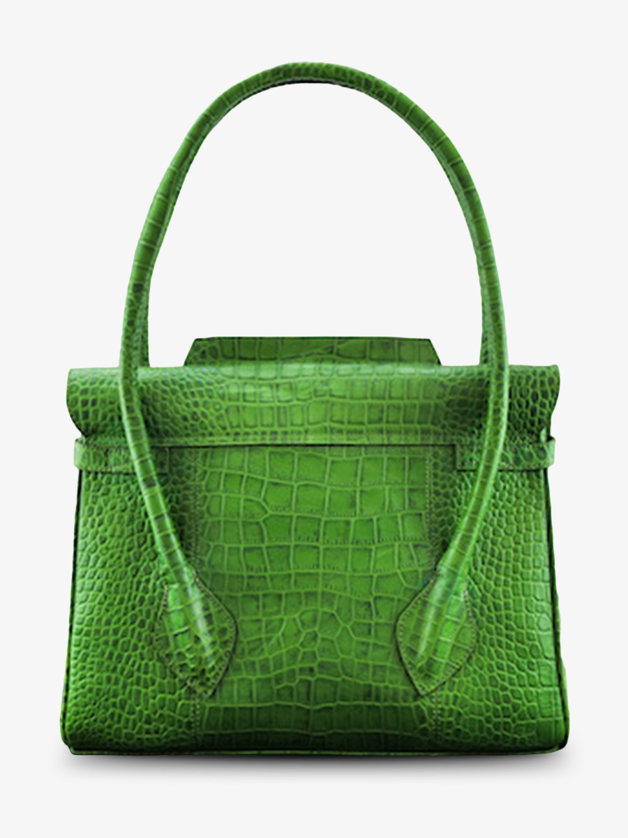 photo-vue-de-dos-sac-a-main-cuir-femme-vert-colette-m-alligator-cocktail-jade-paul-marius-w28m-a-gr