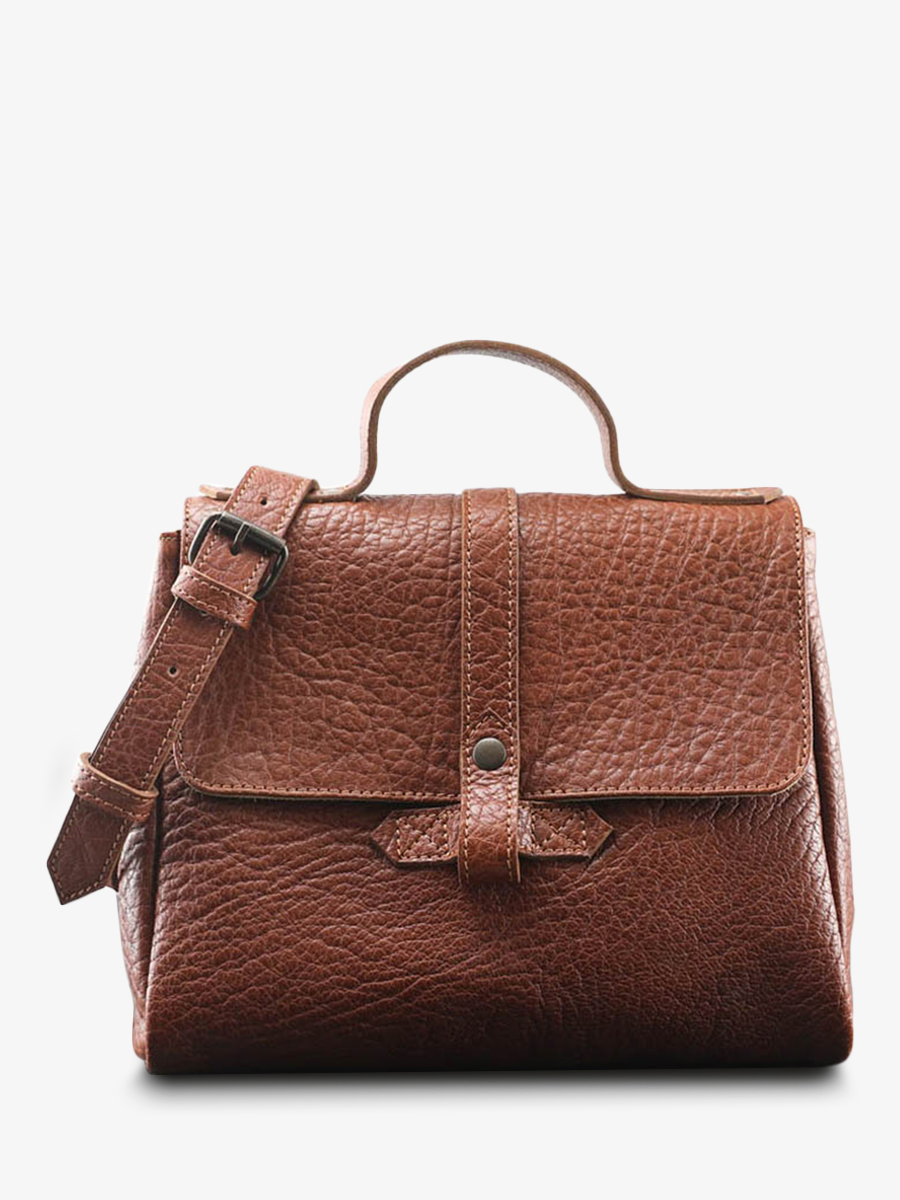 photo-vue-de-face-sac-bandouliere-cuir-femme-marron-lecorneille-naturel-paul-marius-w23-l