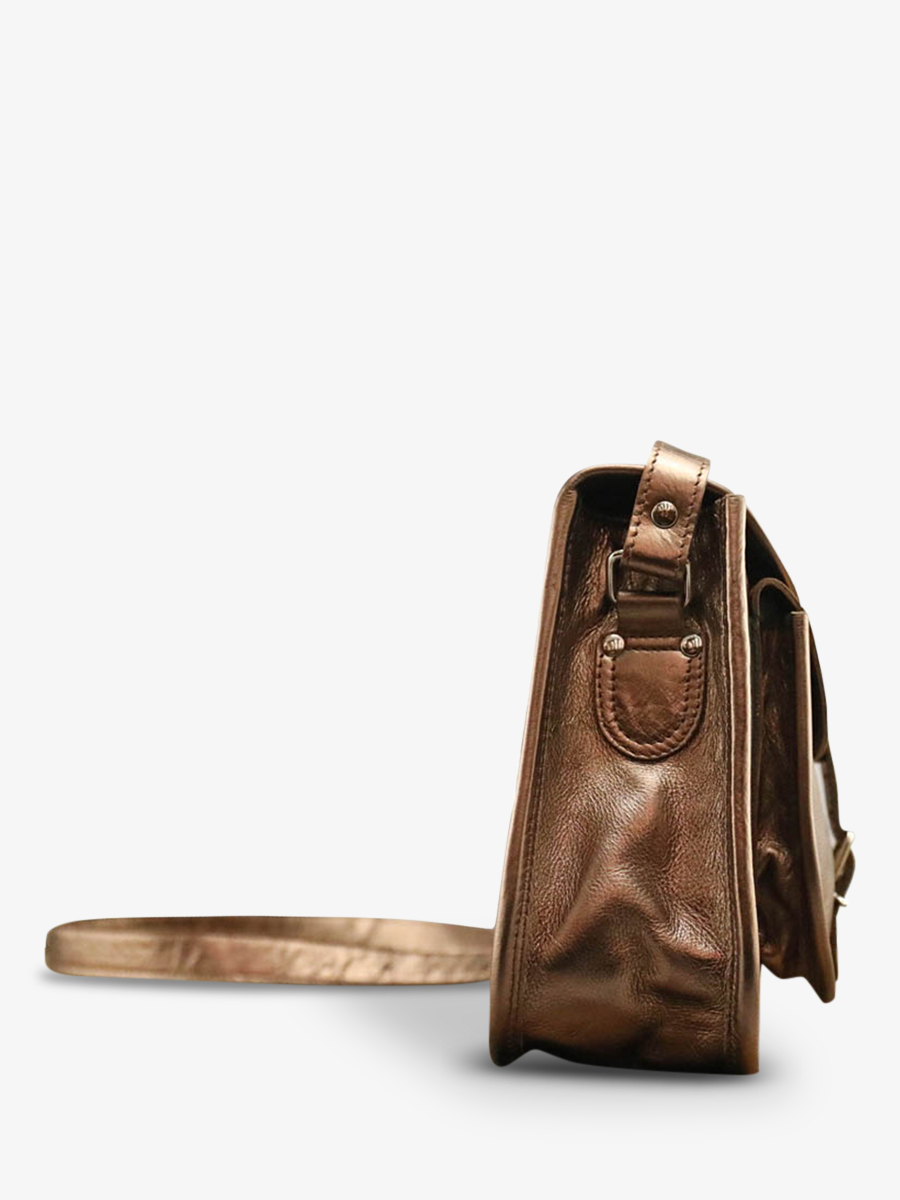 LaBesace Cuivr sac bandouli re cuir femme Cuivr PAUL MARIUS