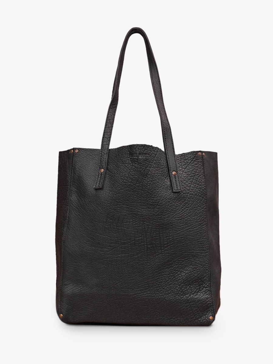 photo-vue-de-face-cabas-cuir-femme-noir-leffronte-l-noir-paul-marius-w11-b