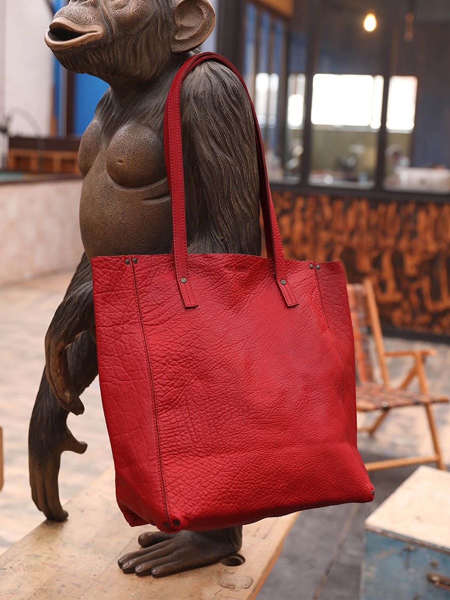 Sac cuir rouge on sale femme