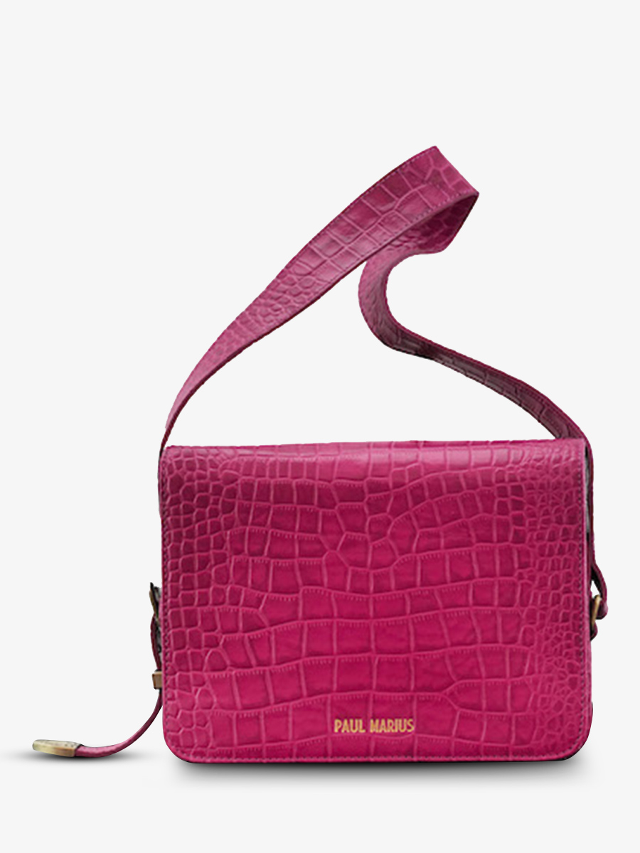 photo-vue-de-face-sac-bandouliere-cuir-femme-rose-lebaguette-alligator-cocktail-tourmaline-paul-marius-w29-a-pi