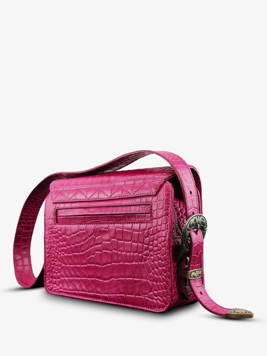 photo-vue-de-dos-sac-bandouliere-cuir-femme-rose-lebaguette-alligator-cocktail-tourmaline-paul-marius-w29-a-pi