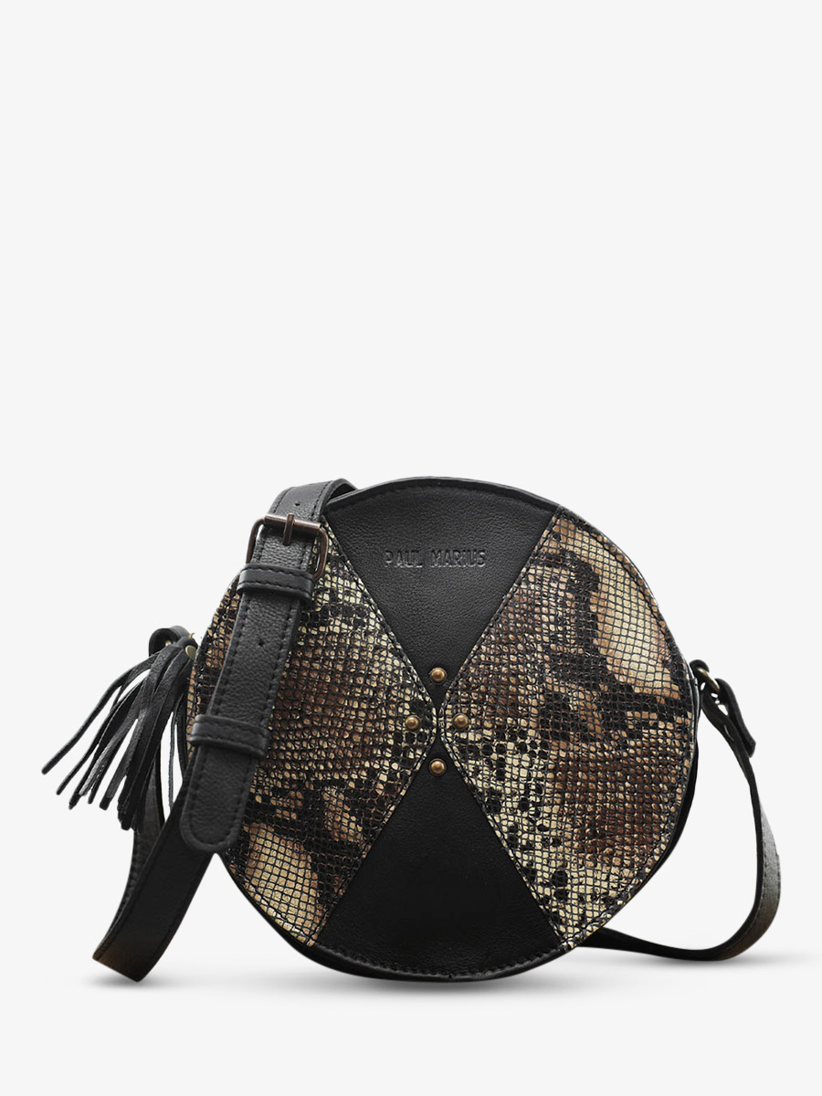 photo-vue-de-face-sac-bandouliere-cuir-ron-femme-noir-monprecieux-python-noir-paul-marius-w18-p-b