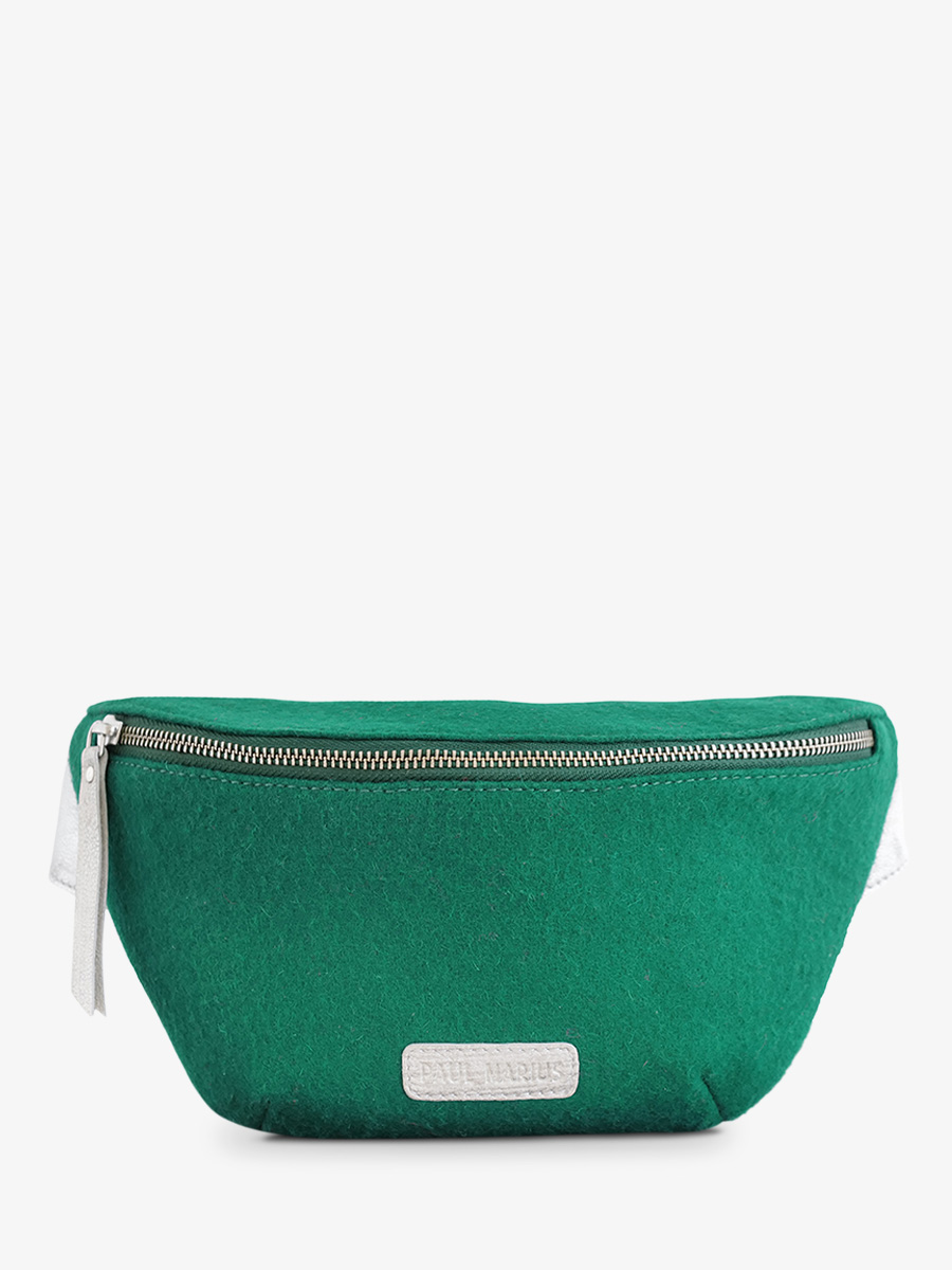 photo-vue-de-face-sac-banane-en-cuir-vert-labanane-50s-vert-vipere-paul-marius-m503-fifties-gr