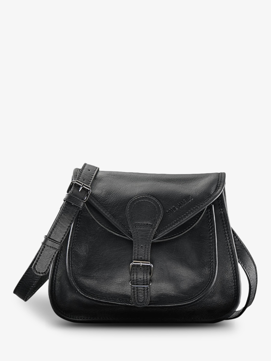 LaBesace Noir sac bandouli re cuir noir femme PAUL MARIUS