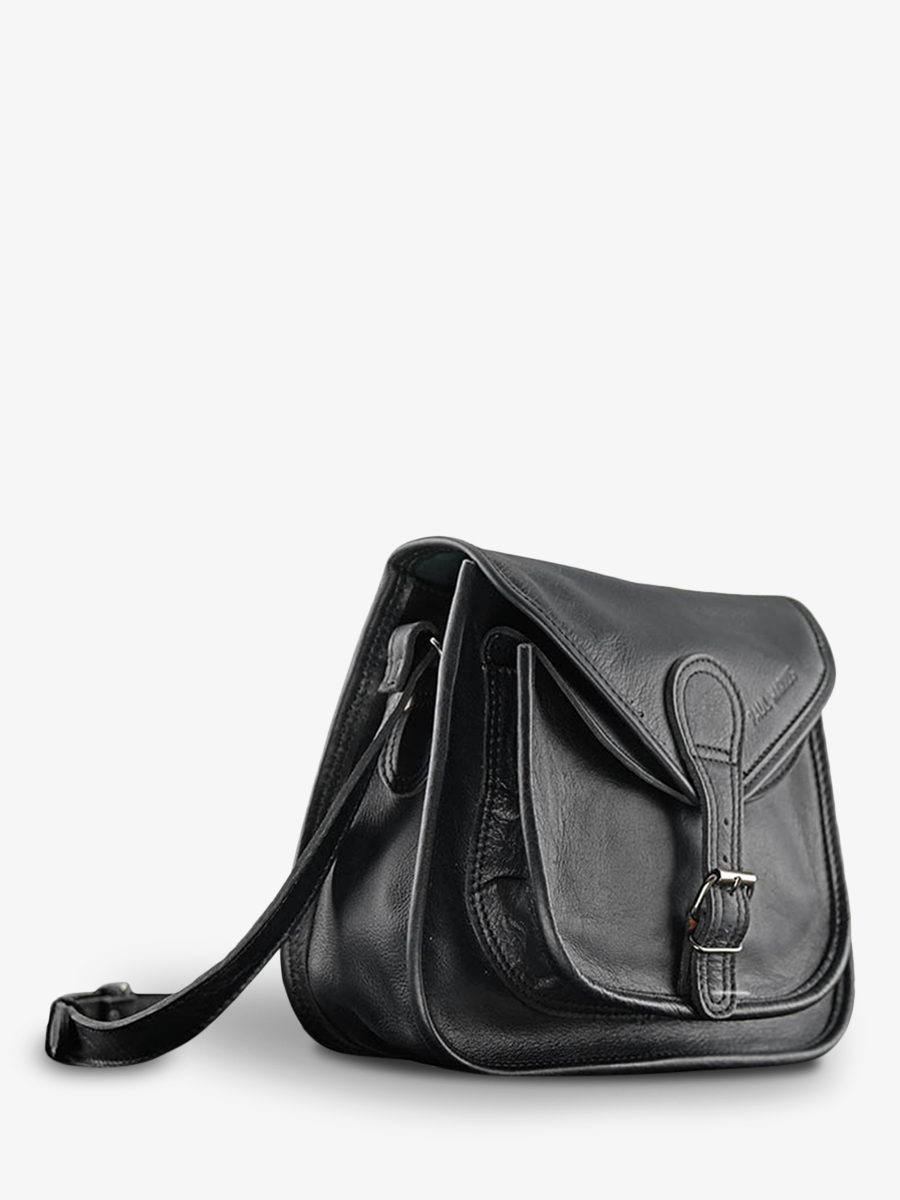 Sac à main sale cuir noir bandoulière