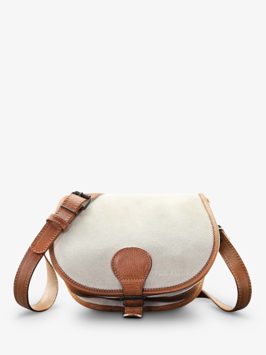 photo-vue-de-face-sac-bandouliere-cuir-femme-marron-beige-pampa-paul-marius-lebohemien