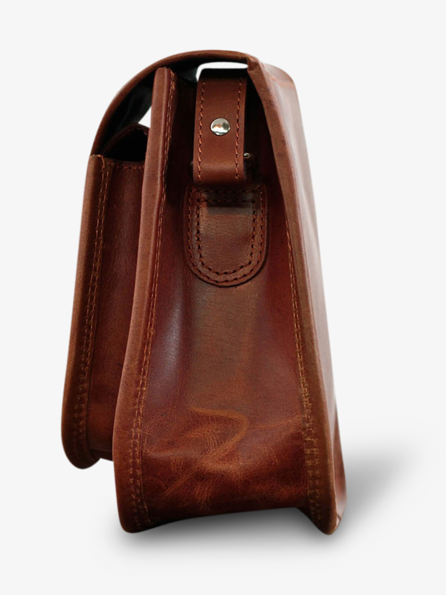 L'Enveloppe Réédition Miel Huilé - sac bandoulière cuir femme Marron | PAUL  MARIUS