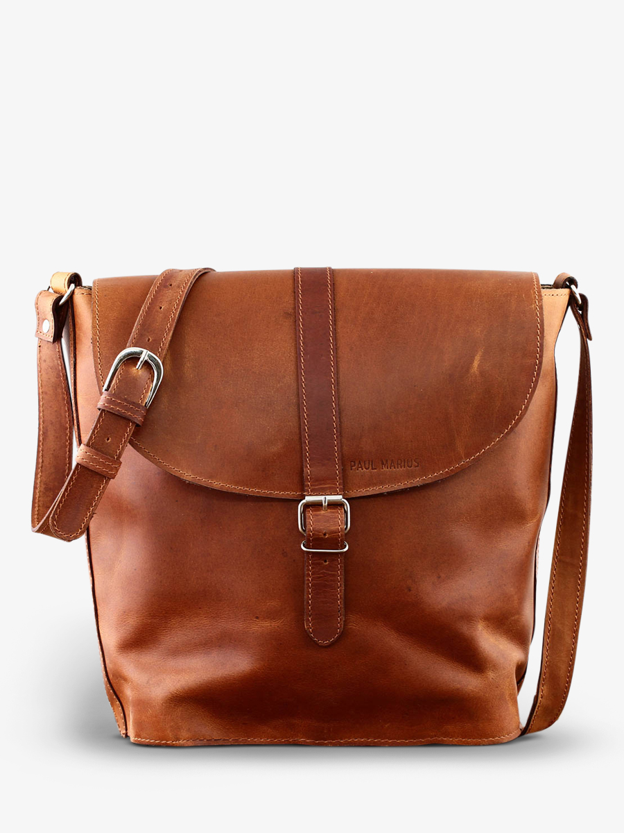 LaBesace Naturel - sac bandoulière cuir femme Marron