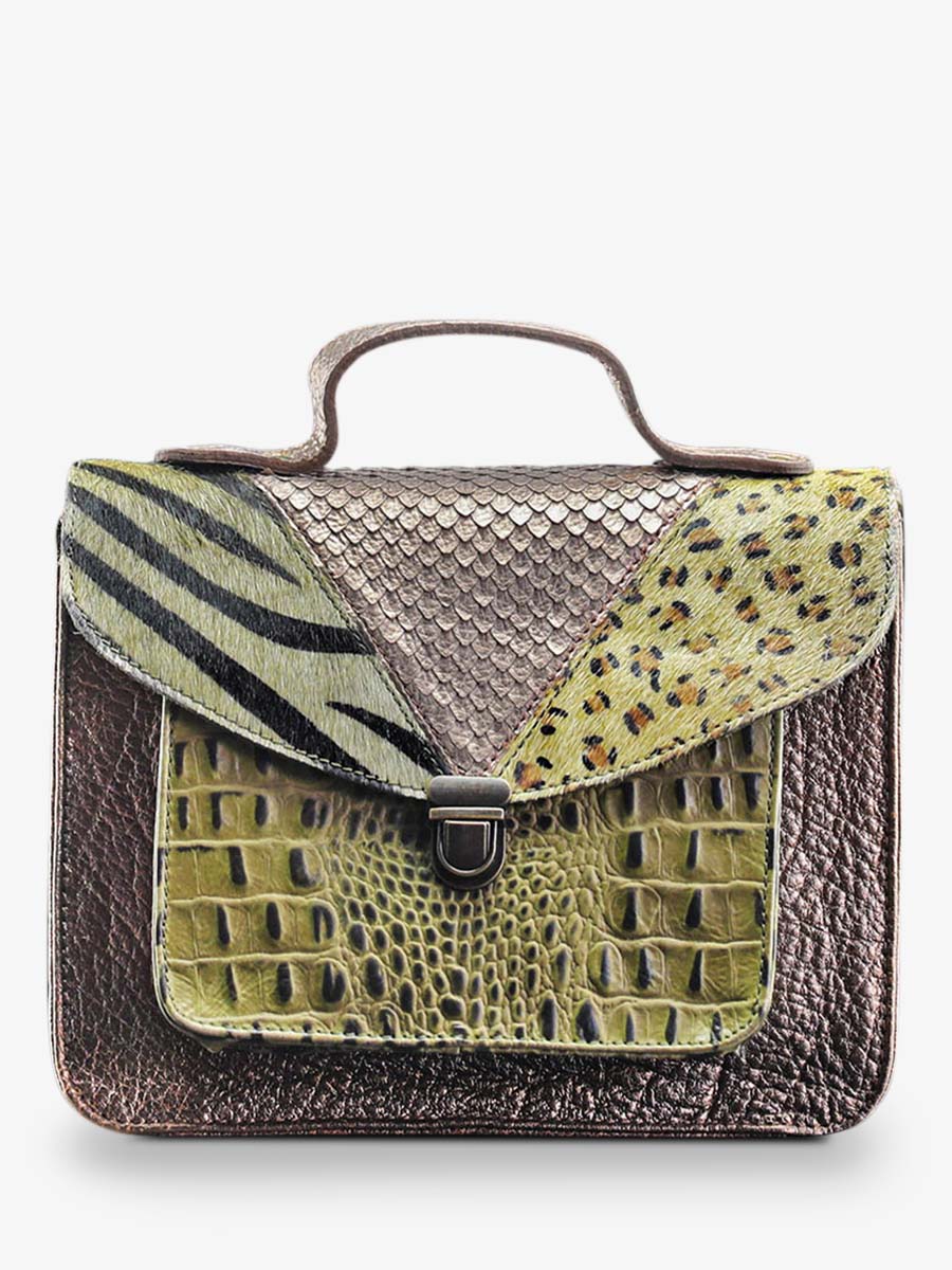 photo-vue-de-face-sac-bandouliere-cuir-femme-kaki-cuivre-mademoiselle-george-chimere-kaki-cuivre-paul-marius-w05-ch-k-c