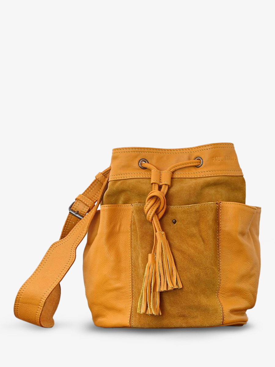 photo-vue-de-face-sac-bandouliere-cuir-femme-jaune-fleur-safran-paul-marius-w10-y