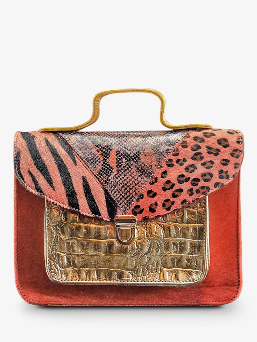 photo-vue-de-face-sac-bandouliere-cuir-femme-rose-dore-mademoiselle-george-chimere-rose-dore-paul-marius-w05-ch-pi-g