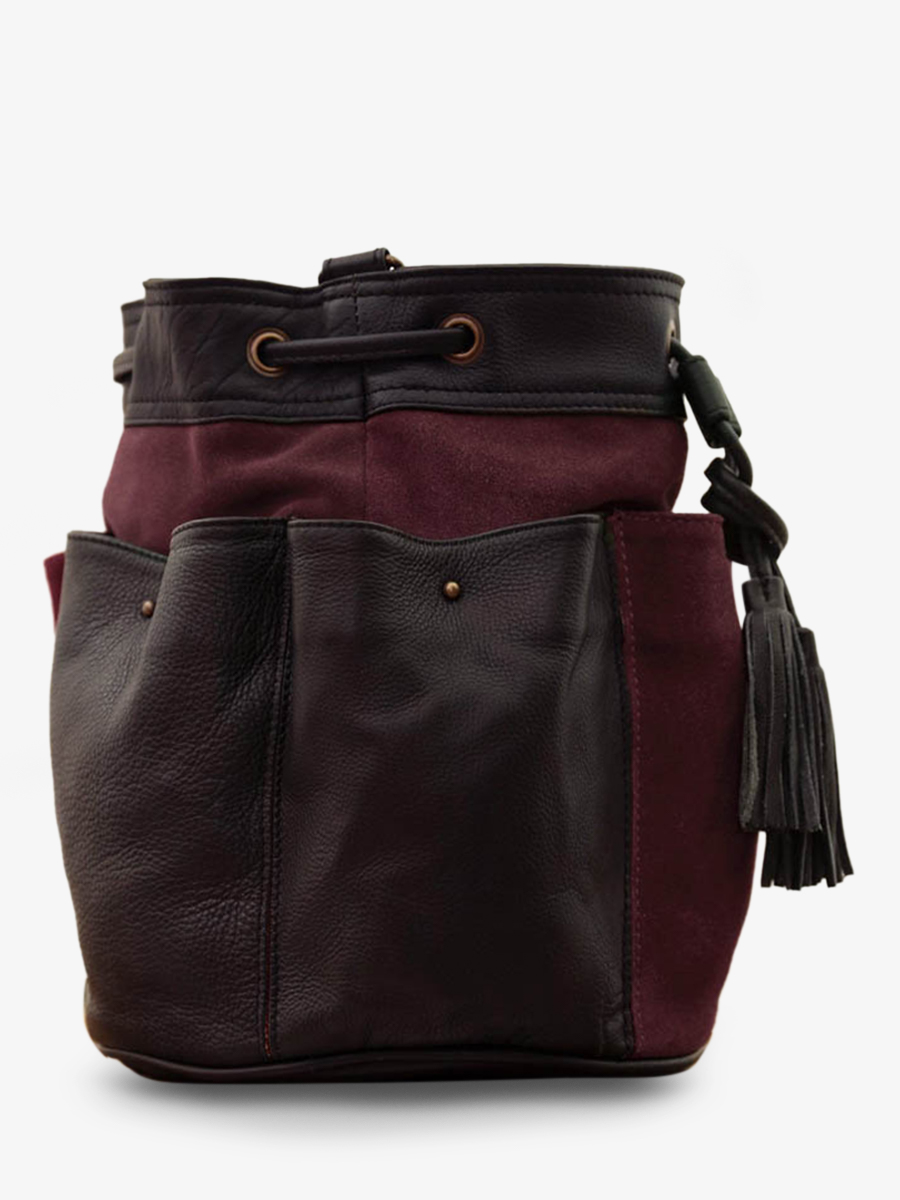 photo-vue-de-face-sac-bandouliere-cuir-femme-noir-fleur-noir-prune-paul-marius-w10-b-p