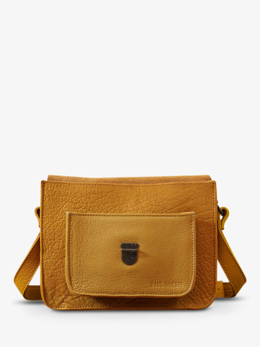 Sac bandoulière sales jaune moutarde cuir