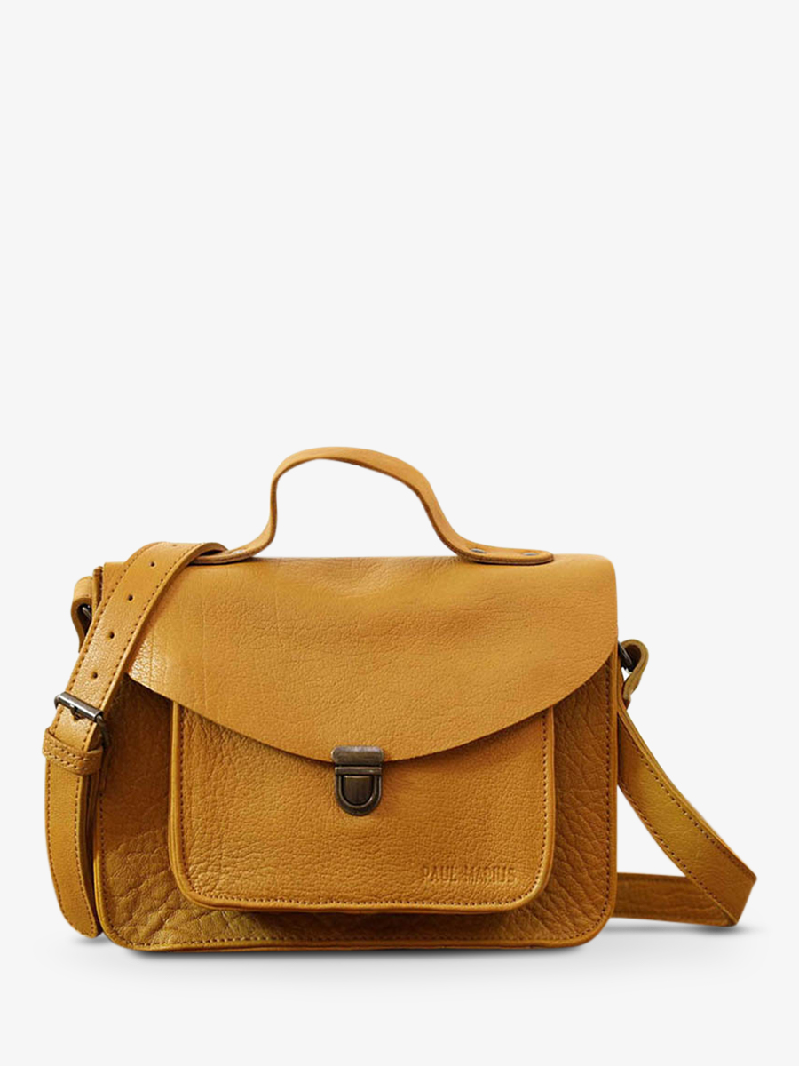 photo-vue-de-face-sac-bandouliere-cuir-femme-jaune-mademoiselle-george-safran-paul-marius-w05-y