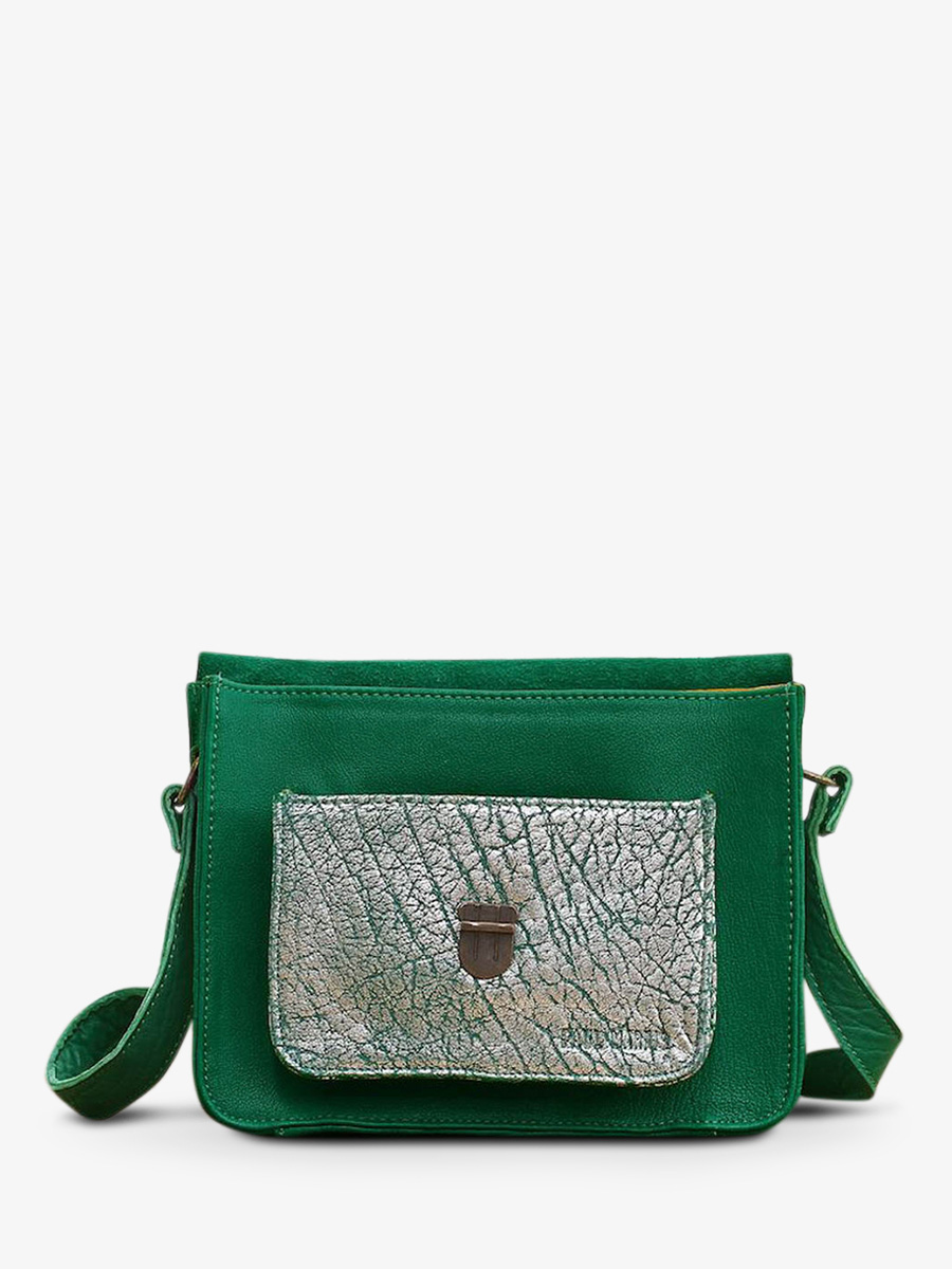 photo-vue-de-dos-sac-bandouliere-cuir-femme-vert-argente-mademoiselle-george-vert-jungle-argente-paul-marius-w05-gr-s