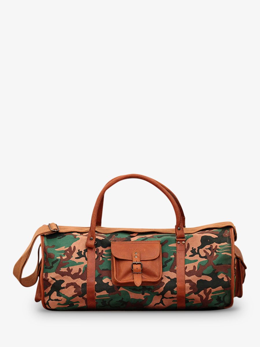 photo-vue-de-face-sac-de-voyage-en-cuir-marron-vert-levoyageur-toile-xl-camouflage-paul-marius-m08s60-ca